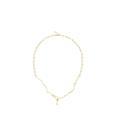 Afbeelding van Liebeskind Berlin LJ 1671 N 45 IP gouden roestvrijstalen ketting, cm, Roestvrij staal, Geen edelsteen, edelsteen