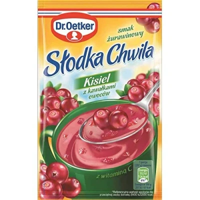 Afbeelding van Dr.Oetker Kisiel Hot Jelly Treat Cranberry Slodka Chwila Zurawina 5 stuks