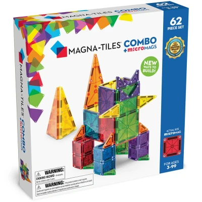 Afbeelding van Magna tiles magnetische tegels combo met micromags 62st