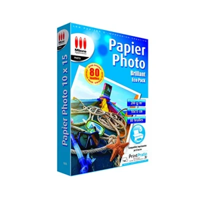 Afbeelding van fotopapier, A6, printerpapier, fotodruk, fotoprinterpapier, eco pack, glanzend, formaat 200 g/m², 80 vellen