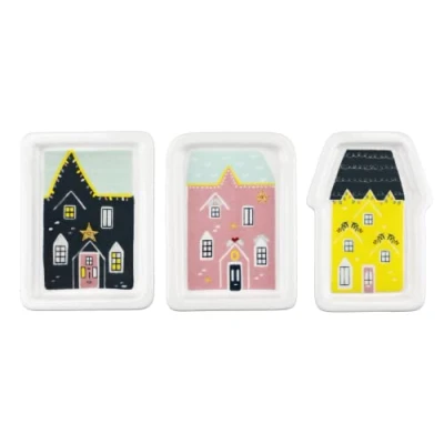 Afbeelding van KitchenCraft Keramische Notenkraker Collectie 3 Delige Decoratieve Bordenset
