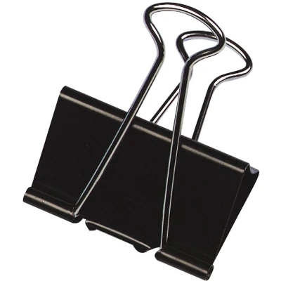 Afbeelding van Q CONNECT foldbackclip, zwart, 32 mm, doosje van 10 stuks foldbackclips