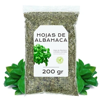 Afbeelding van Basilicum Bladeren 200 g Gedroogde Basilicumbladeren Basilicumblaadjes Thee Losse (200 gr, Basilicum)
