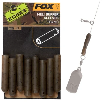 Afbeelding van Fox Edges Camo Heli Buffer Sleeve 8 stuks Karper onderlijnmateriaal