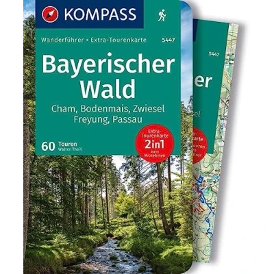 Afbeelding van KOMPASS Wanderführer Bayerischer Wald, Cham, Bodenmais, Zwiesel, Freyung, Passau, 60 Touren mit Extra Tourenkarte