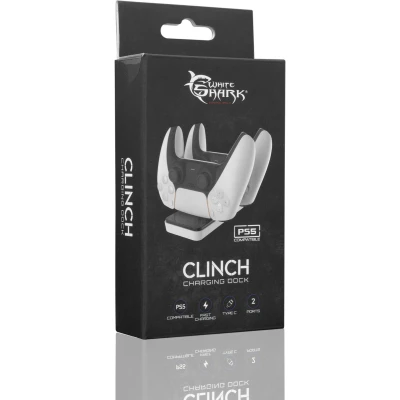 Afbeelding van White Shark PS5 charging dock clinch 504