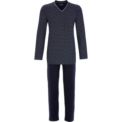 Afbeelding van Ringella pyjama heren katoen blauw