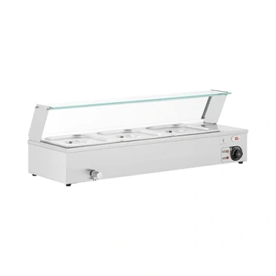 Afbeelding van Royal Catering Bain Marie 2000 W 3 GN 1/2 Aftapkraan Glasbeschermer