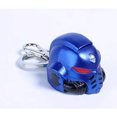Afbeelding van Warhammer 40K Metal Keychain Space Marine Primaris Helmet Ultramarine