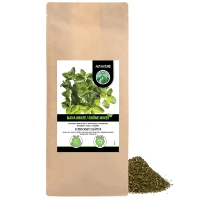 Image de Alpi Nature Thé Menthe Verte 500g, Spearmint Tea, à la Séchée et Coupée