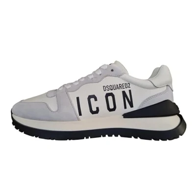 Afbeelding van DSQUARED2 ICON Sneakers laag, Heren, Maat: 40, Bianco/nero/rosso Kalfsleer