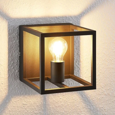 Afbeelding van Lindby wandlamp 1licht staal H: 18 cm E27 donkergrijs