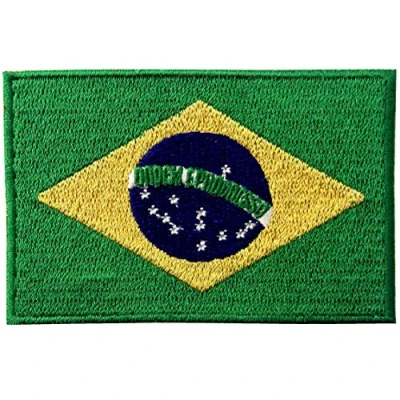 Afbeelding van Braziliaanse vlag geborduurd om te strijken of op naaien patch