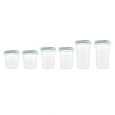 Afbeelding van miniland Opslagcontainerset 6, hermetisch mint
