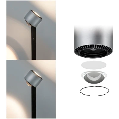 Afbeelding van Paulmann Aldan 79717 Staande LED lamp 17 W Aluminium (geborsteld), Zwart