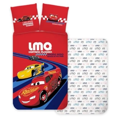 Afbeelding van Disney Cars peuterdekbedovertrek Rood 100 x 135 cm Katoen