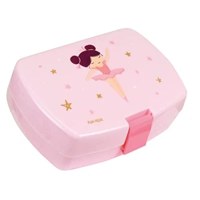 Image de 006033 DANSEUSE BALLERINE BOITE GOUTER POUR ENFANT H.6,5 X L.17 P.13,5 CM, Rose