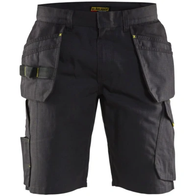 Afbeelding van Blaklader Service short met spijkerzakken 1494 1330 Zwart/High Vis Geel C52