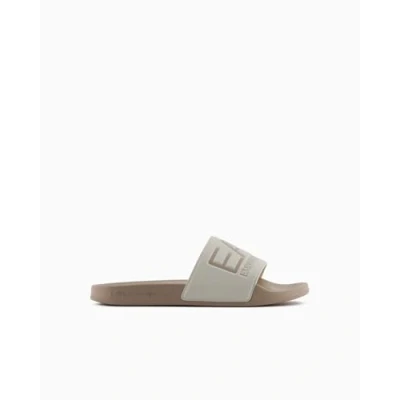 Afbeelding van EA7 Emporio Armani Unisex Badslippers, Maat: 46, Cobblestone/silver birch Kunststof