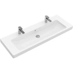 Afbeelding van Villeroy &amp; Boch Subway 2.0 meubelwastafel wit (130 x 47 cm) 2x 1