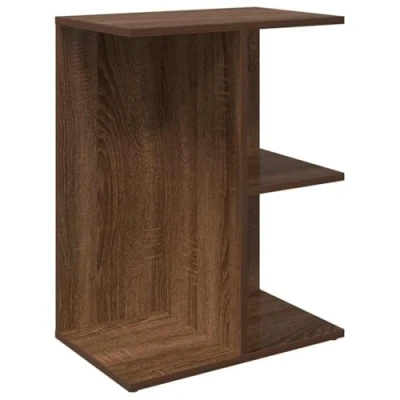 Afbeelding van vidaXL Nachtkastje 46,5x29x61 cm bewerkt hout bruin eikenkleur
