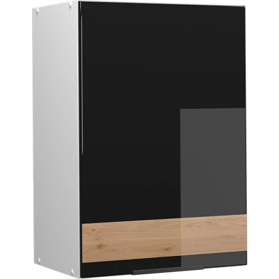 Afbeelding van Vicco Badkamerkast Fame Line, Zwart eiken hoogglans/wit, 45 x 72 cm