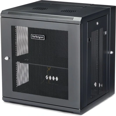 Afbeelding van StarTech.com 12U Serverkast rack wand monteerbaar diepte tot 17&#039;&#039; / 43 cm scharnierende behuizing