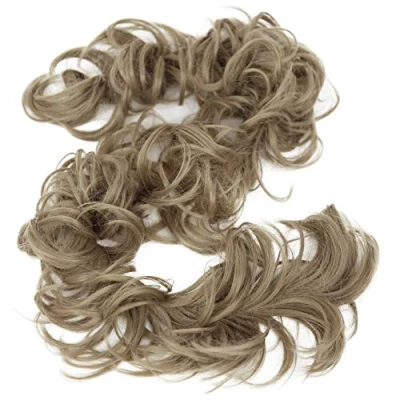 Afbeelding van PRETTYSHOP XXL Haarstukje Haarwokkel Opgestoken Volumineus Gekruld Knoet Natuurlijk Blond HW14