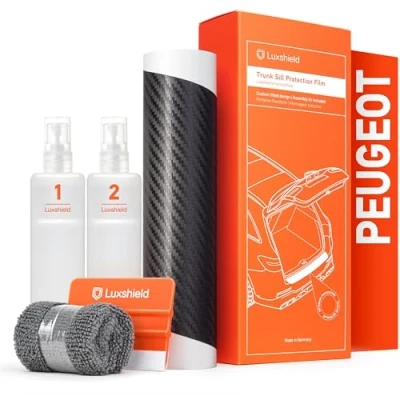 Afbeelding van Luxshield Bumperbescherming folie voor Peugeot Rifter I 2018 2024: bumperbescherming, krasbescherming, lakbeschermingsfolie carbon zwart