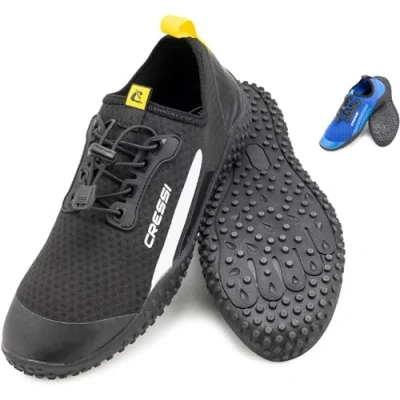 Afbeelding van Cressi Sonar Schoenen Uniseks waterschoen voor volwassenen, micro geperforeerde stof, zwart/geel, 46 EU (11 UK)