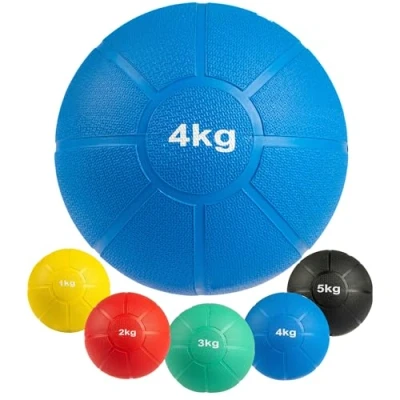Afbeelding van Matchu sports Medicijn bal 4kg Gewichtsbal Wallball Meerdere maten Krachtbal Blauw
