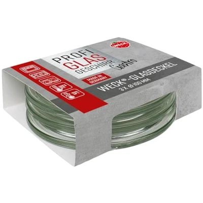 Afbeelding van Weck Gastropack 76130 Set van 3 gourmetdeksels 100 mm (perfecte creaties, ovenbestendig, vaatwasmachinebestendig, stabiliteit, gourmetglazen, deksels)