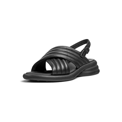 Afbeelding van Camper Spiro Sandalen met sleehak, Dames, Maat: 37, Black Leer