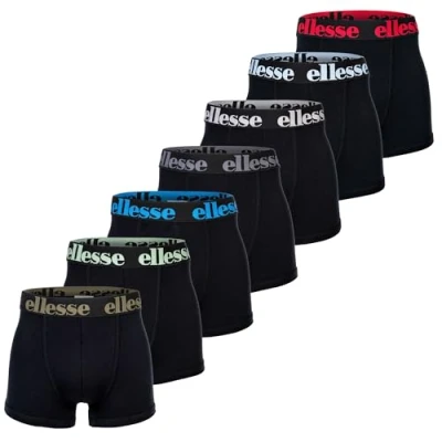 Afbeelding van Ellesse 7ER Packyema LOGO Stretch Onderbroeken, Heren, Maat: Medium, Schwarz bunt