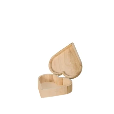 Afbeelding van Artemio Sieradenkistje hart, hout, beige, 17 x 6 16 cm