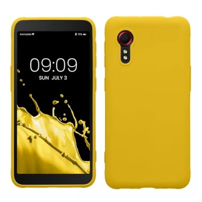 Afbeelding van kwmobile telefoonhoesje geschikt voor Samsung Galaxy Xcover 5 Hoesje smartphone Back cover in stralend geel