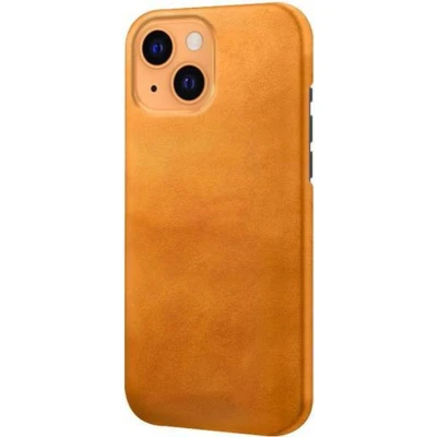 Afbeelding van Casecentive Leren Back case iPhone 13 tan
