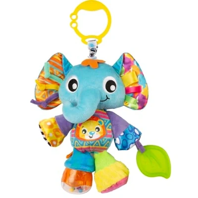 Afbeelding van Playgro Activity Friend Elly Elephant Baby Speelgoed Hangspeeltje Kinderwagenspeeltje Rammelaar Kinderwagenaccessoire Buggyaccessoire Educatief Knuffeldier