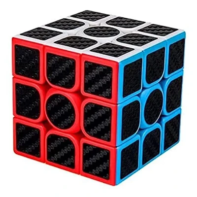 Afbeelding van MAGIC SELECT Middelgrote magische kubus, 3 x 3, klassiek, Meilong Medium Cubing Classroom van koolstofvezel, antislip sticker met snellere, eenvoudige en soepele rotatie, 3D puzzel, beginners