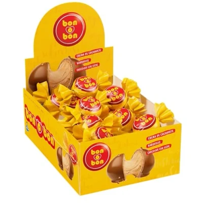 Image de ARCOR Bon o Original ,Bonbons au chocolat lait et gaufrettes fourrés beurre d&#039;arachide, produit argentin, boîte 450 g