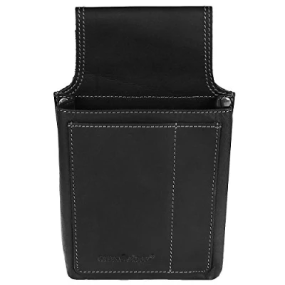 Afbeelding van Greenburry Vintage zwart heuptasje kelnerportefeuille leer 14,5 cm