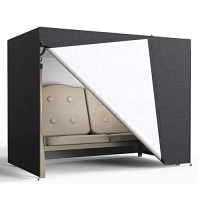 Afbeelding van Keyohome 2 zits tuinschommel hoes voor schommelbank en schommelbank, duurzame waterdichte hangmathoes buiten, met zonwering UV bescherming Oxford 210D 160 x