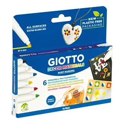 Afbeelding van Giotto Hanging Box Of 6 Fibre Pens Decor Materials