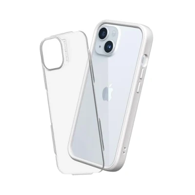 Afbeelding van RHINOSHIELD Hoesje compatibel met [iPhone 15] Mod NX personaliseerbare dunne bescherming schokabsorberende technologie [BPA vrij] wit