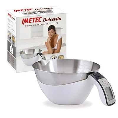 Afbeelding van Imetec Dolcevita ES 4 Keukenweegschaal 1500 ml wit/donkergrijs