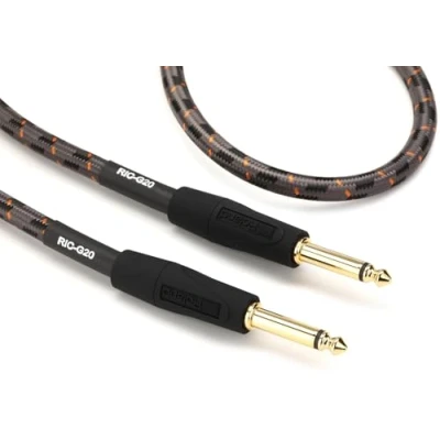Afbeelding van Roland RIC G20 Gold Series pedaalkabel / patchkabel (1/4 inch jackstekker, 6 m) zwart
