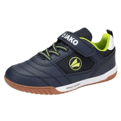 Afbeelding van JAKO SH Winger Unisex Zaalvoetbalschoenen voor kinderen, Maat: 38, Dark navy/lime Imitatieleer/ textiel