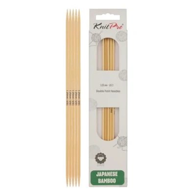 Afbeelding van KnitPro Bamboo sokkennaalden 15cm 3.25mm.