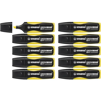Afbeelding van Markeerstift STABILO GREEN BOSS 6070/24 geel