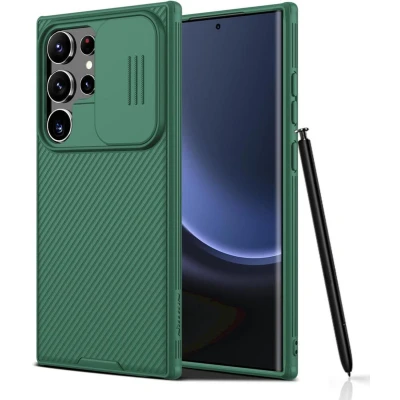 Afbeelding van Nillkin CamShield Hoesje Geschikt voor Samsung Galaxy S24 Ultra Back Cover met Camera Slider Groen